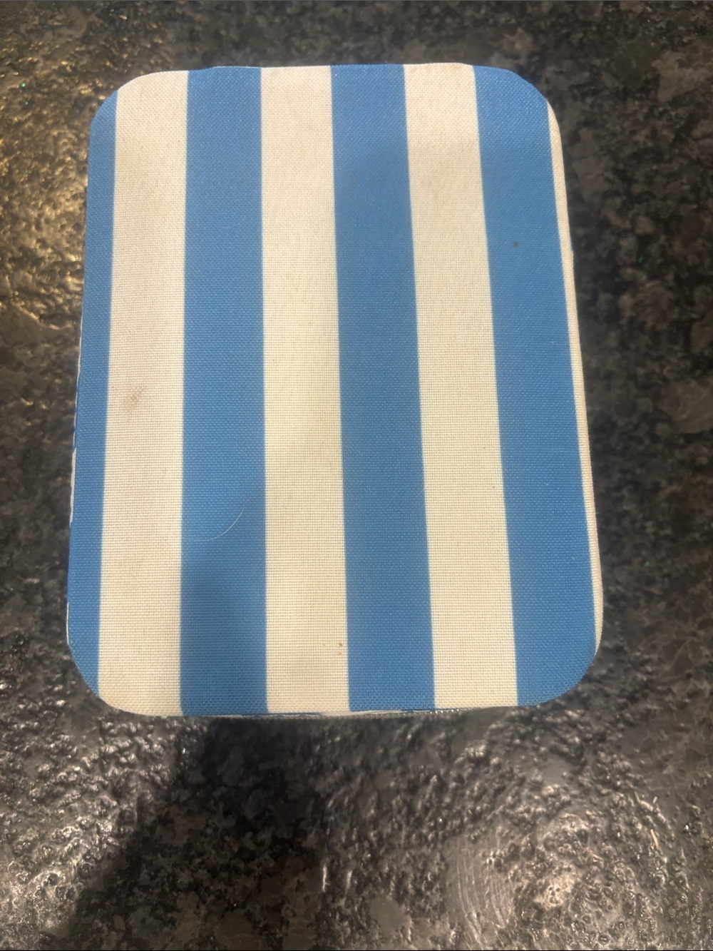 Target Blue and White Striped Decorative Lid